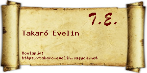 Takaró Evelin névjegykártya